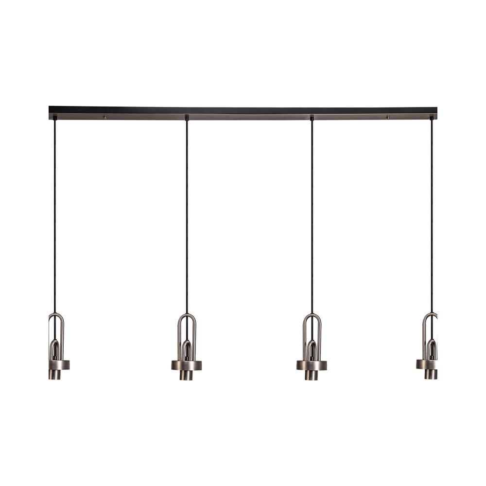 Luxuria Kennith Linear Suspension Kit (FRAME ONLY) 4xE27 Antique Silver/Matt Black