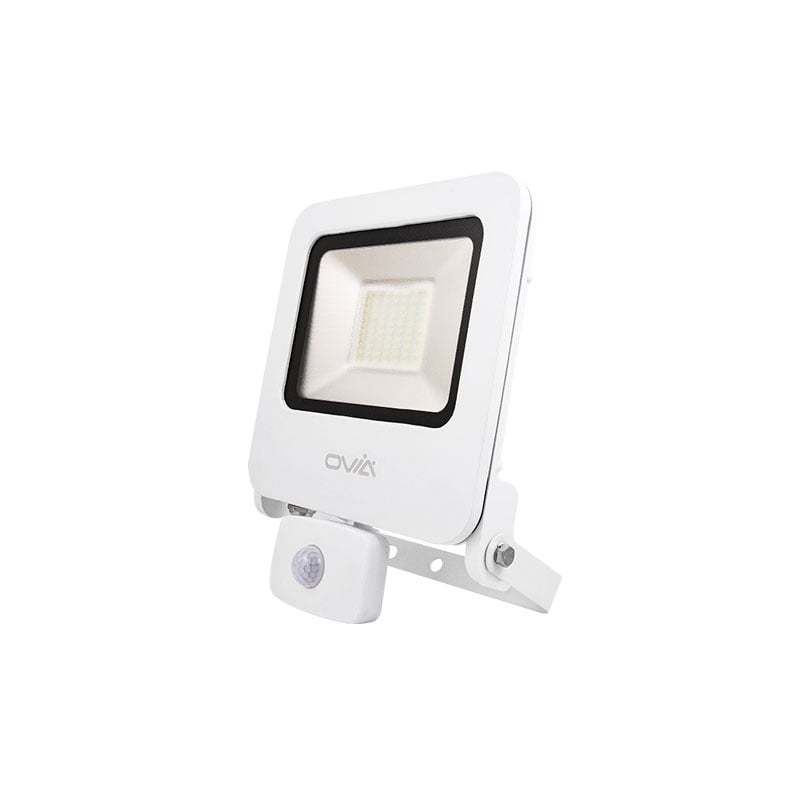 Click Ovia 50W LED Floodlight With PIR IP44 4000K White