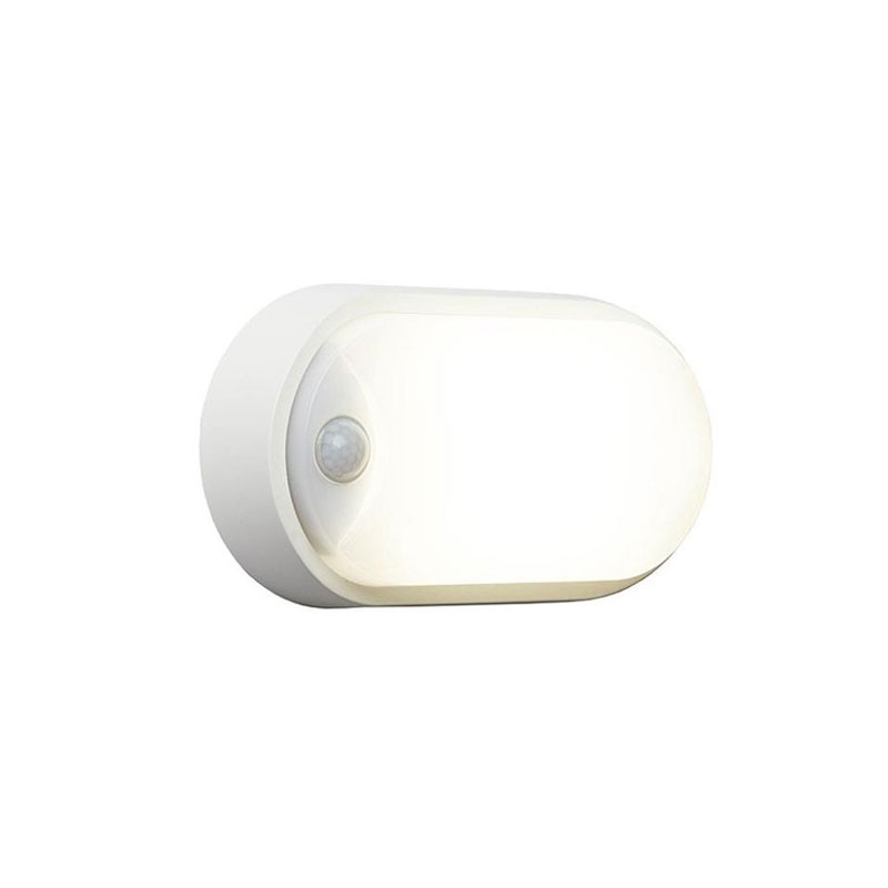 Ansell Helder LED Oval PIR Bulkhead 14W White