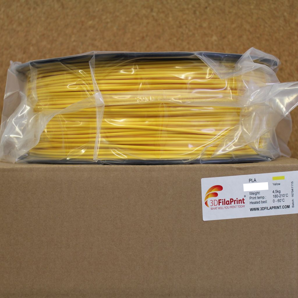 4.5KG 3D FilaPrint Yellow Premium PLA 1.75mm 3D Printer Filament