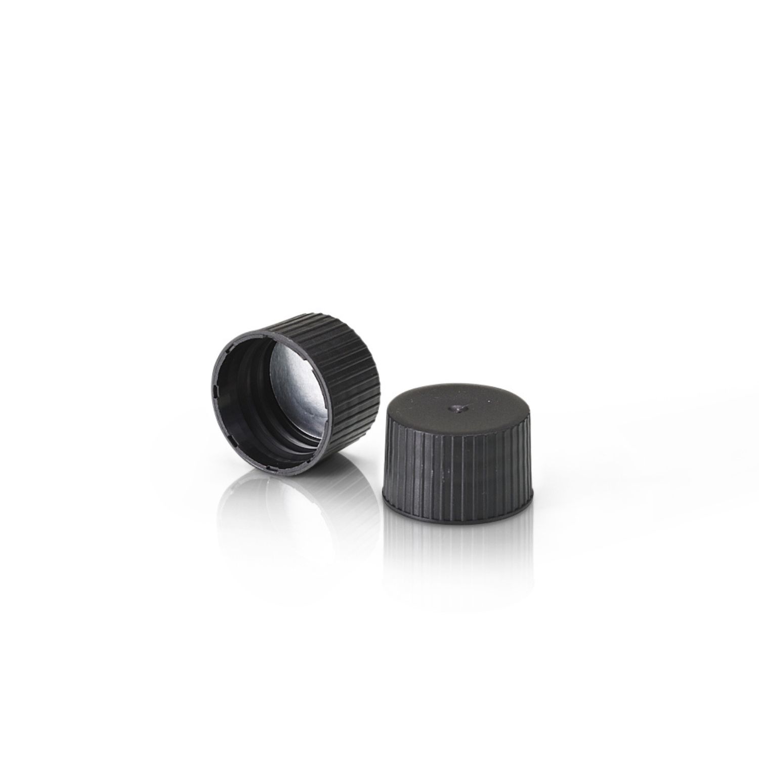 Stockists Of 28&#47;410 Black Induction Heat Seal Screw Cap For PET Bottles &#45; Ribbed