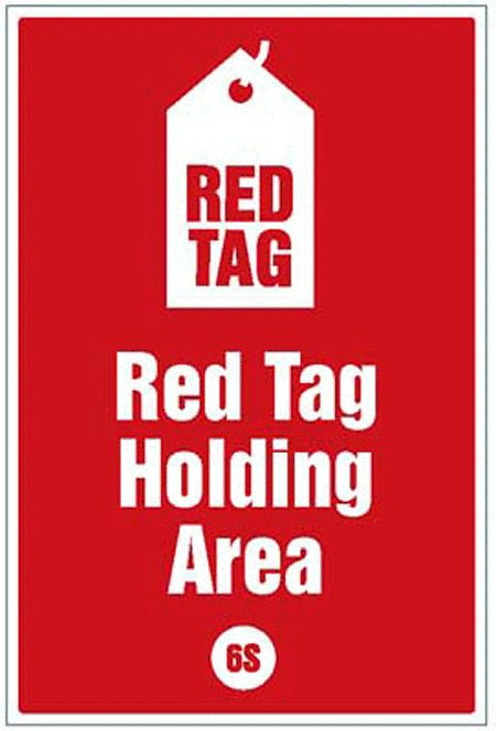 Red tag holding area - 6S Poster - 400x600mm rigid plastic