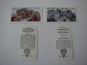 Rare Stirling & Edinburgh Castle Type Cards By Abc Cinema, Number 9 & 10