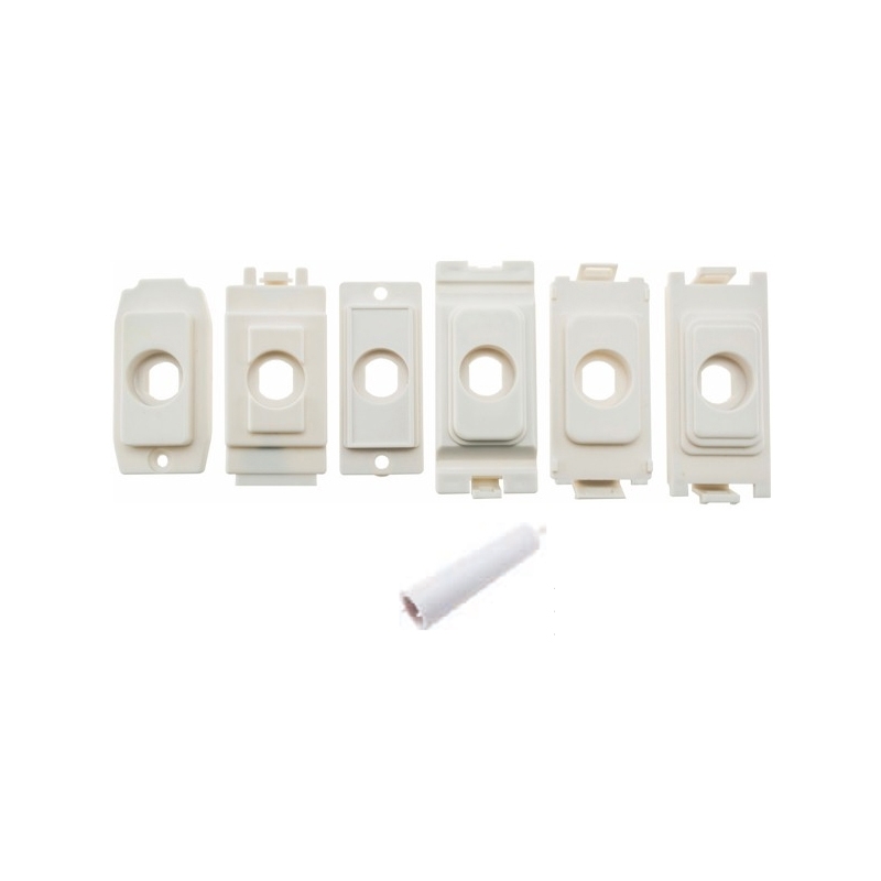 White Multi Grid Dimmer Plates Kit Hamilton