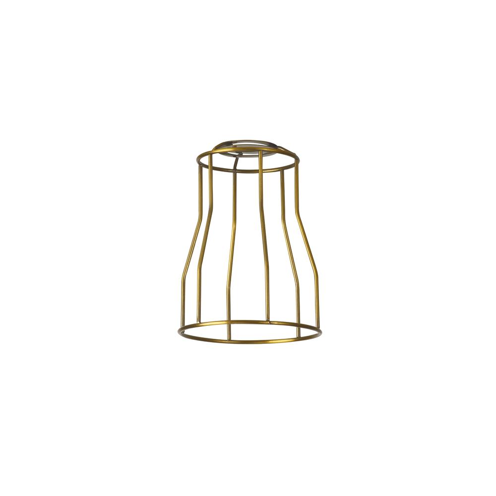 Luxuria Glorelle Tall Round 14cm Wire Cage Shade With Angled Sides Gilt Bronze