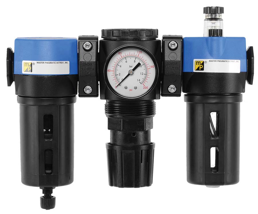 MASTER PNEUMATIC Series 350 Filter &#43; Regulator &#43; Lubricator Set