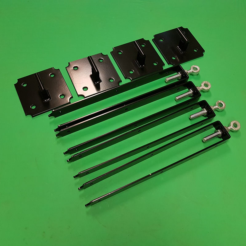 In&#45;line Hinge & Plate Hinge 4 Kit Black