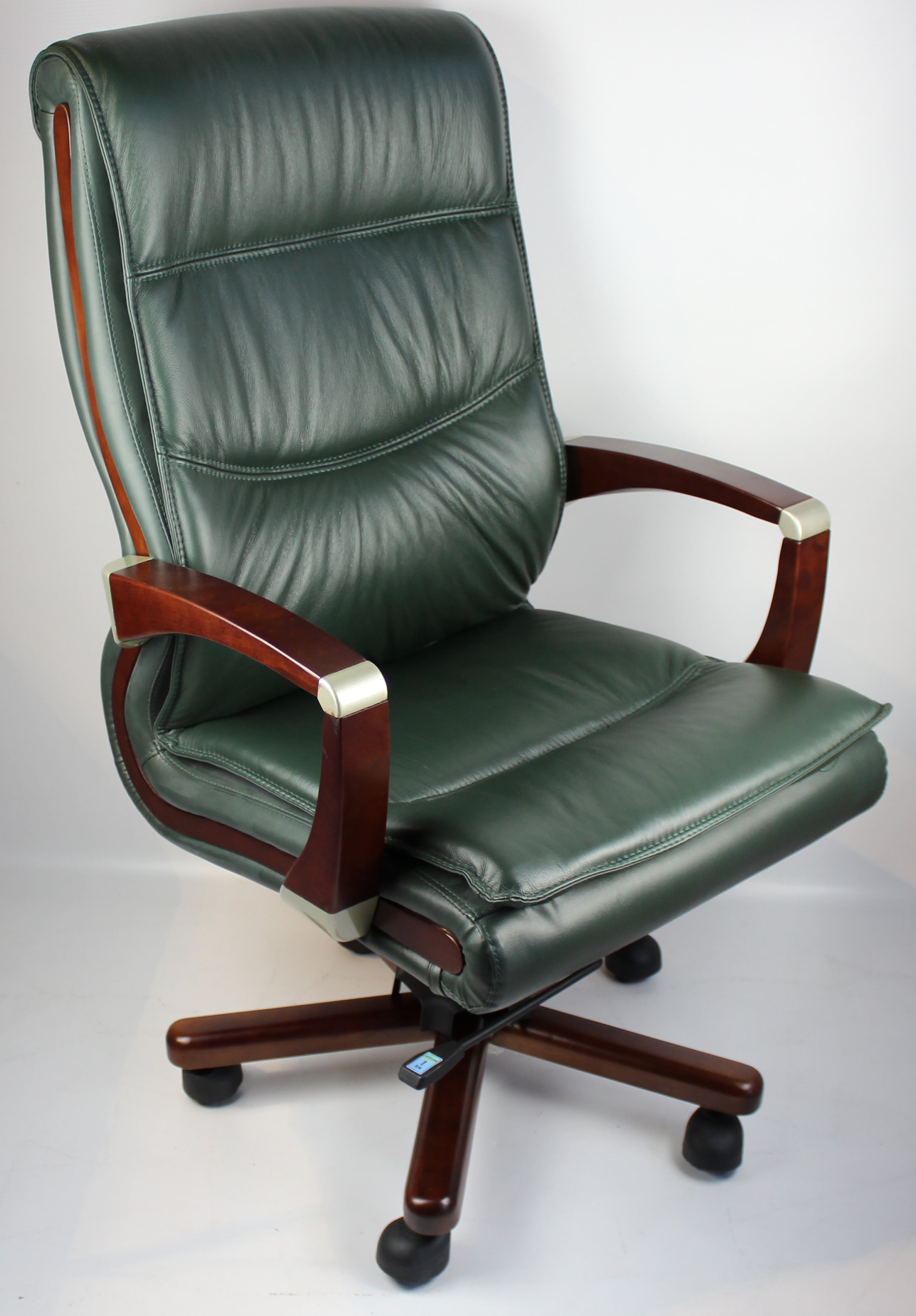 Senato Executive Green Leather Office Chair - SEN-DES-9102 Huddersfield