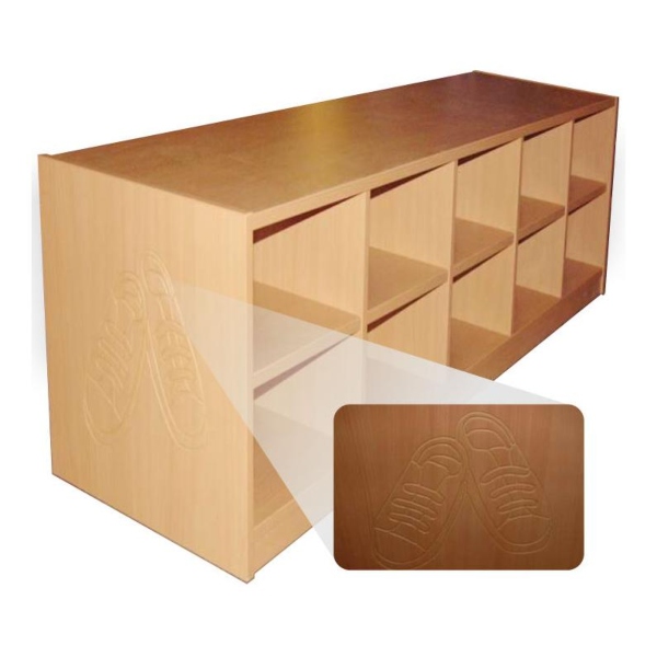 Low Level Shoe Caddy - Beech