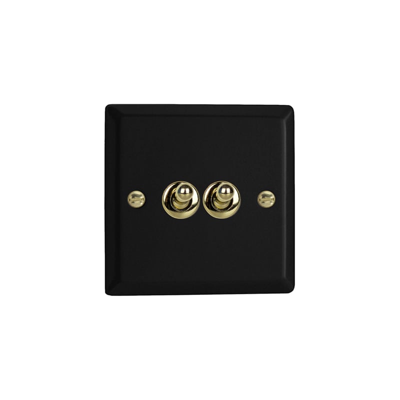 Varilight Vogue 2G 10A Intermediate Toggle Switch Matt Black