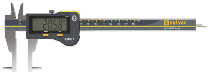 Sylvac Caliper S_Cal EVO Smart PJ (Point Jaws) Bluetooth Caliper