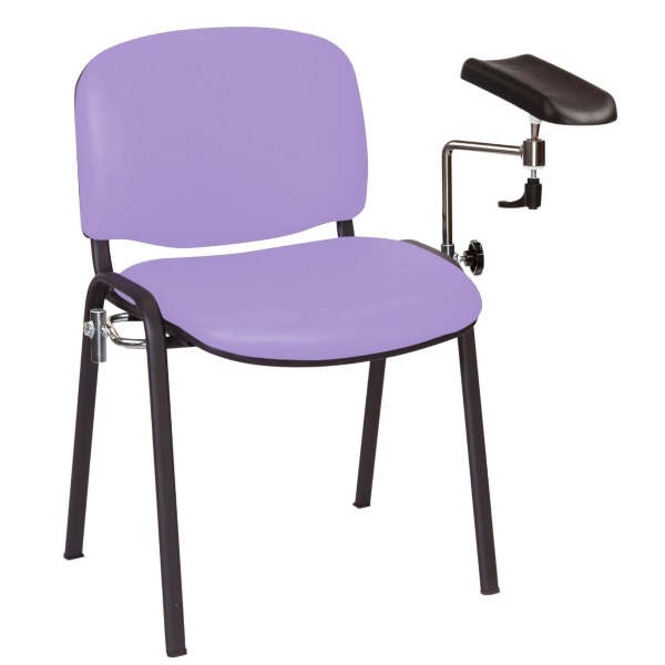 Phlebotomy Chair - Vinyl Anti-Bacterial Seats - Lilac