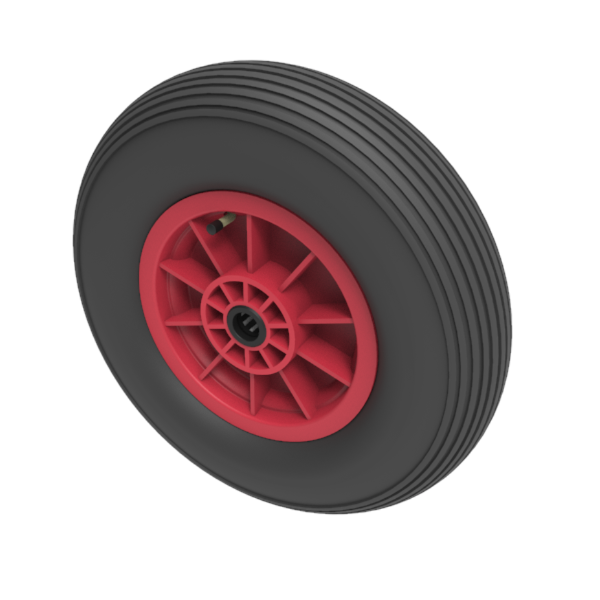 Pneumatic 400mm Roller Bearing Wheel 200kg Load