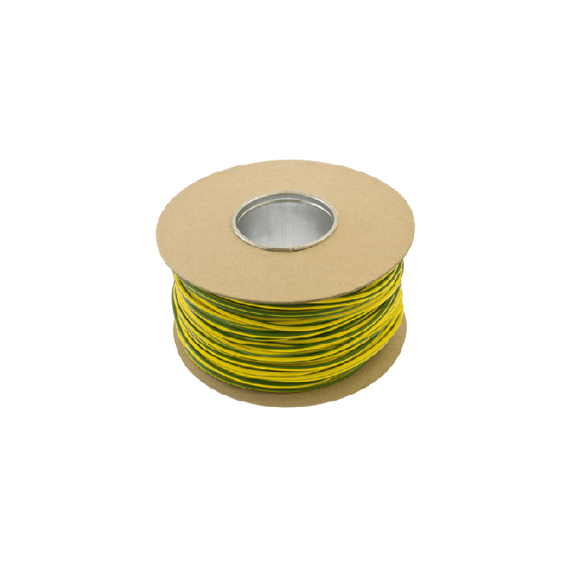 Unicrimp Heat Shrink PVC Sleeving 5mm Green/Yellow (Per 100M)