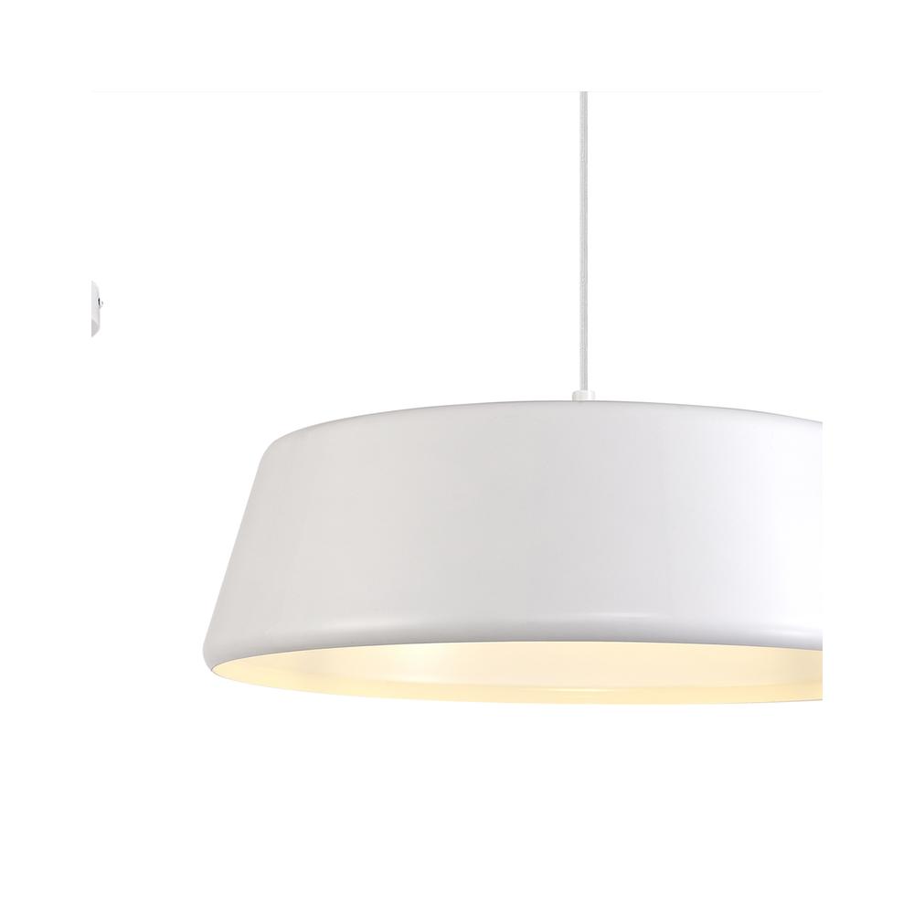 Luxuria Emile 50cm Single Large Pendant Light Adjustable E27 Gloss White/Gloss White