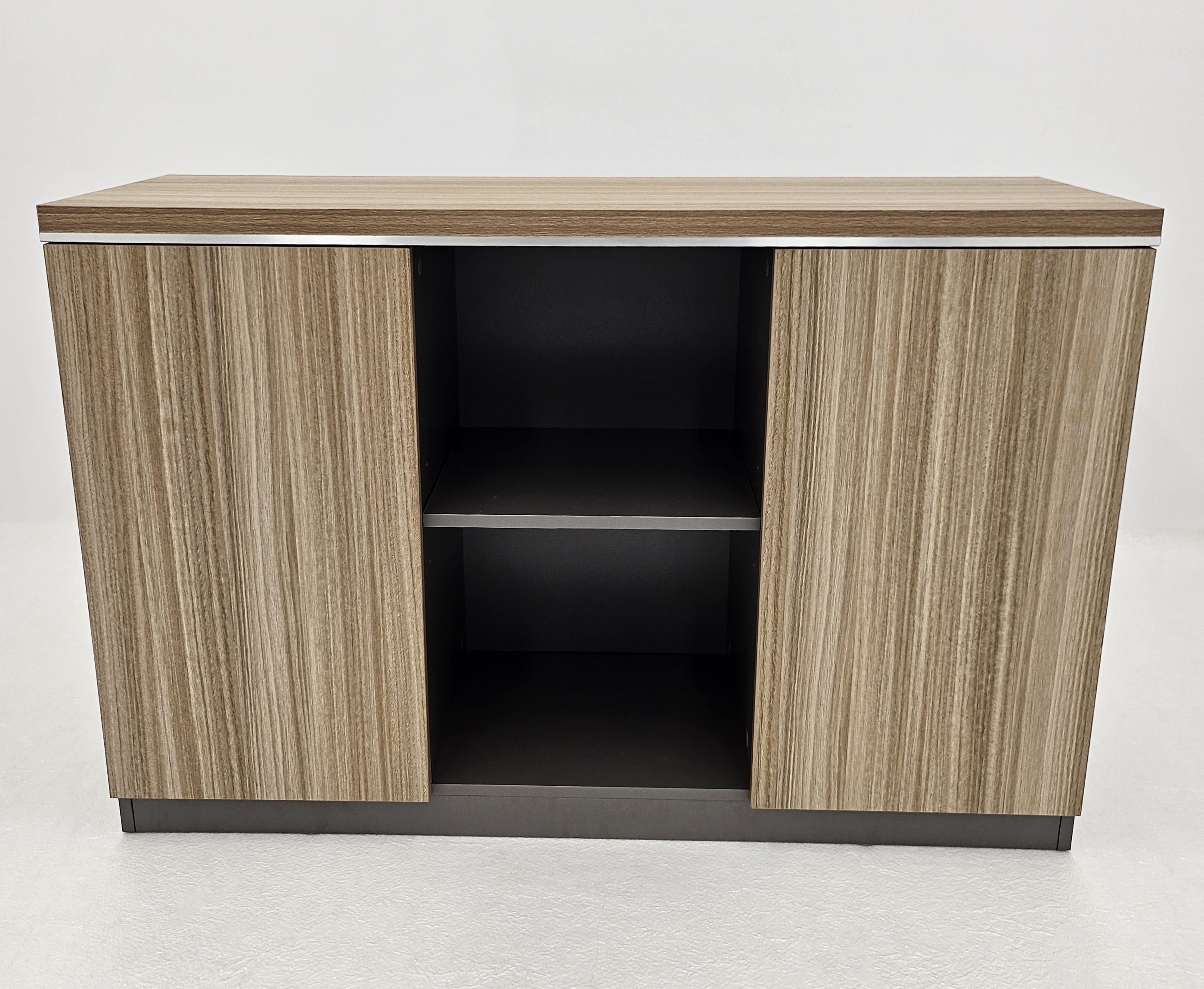 Modern Executive Golden Oak Open Storage Cupboard - 1200mm - PM02-S0312 UK
