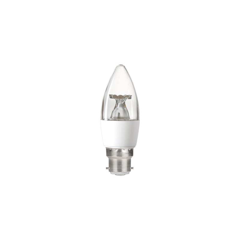 Integral B22 Dimmable Clear Candle LED Lamp 4.9W = 40W