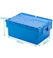 Attached Lid Container 42 Litre L600xW400xH250mm