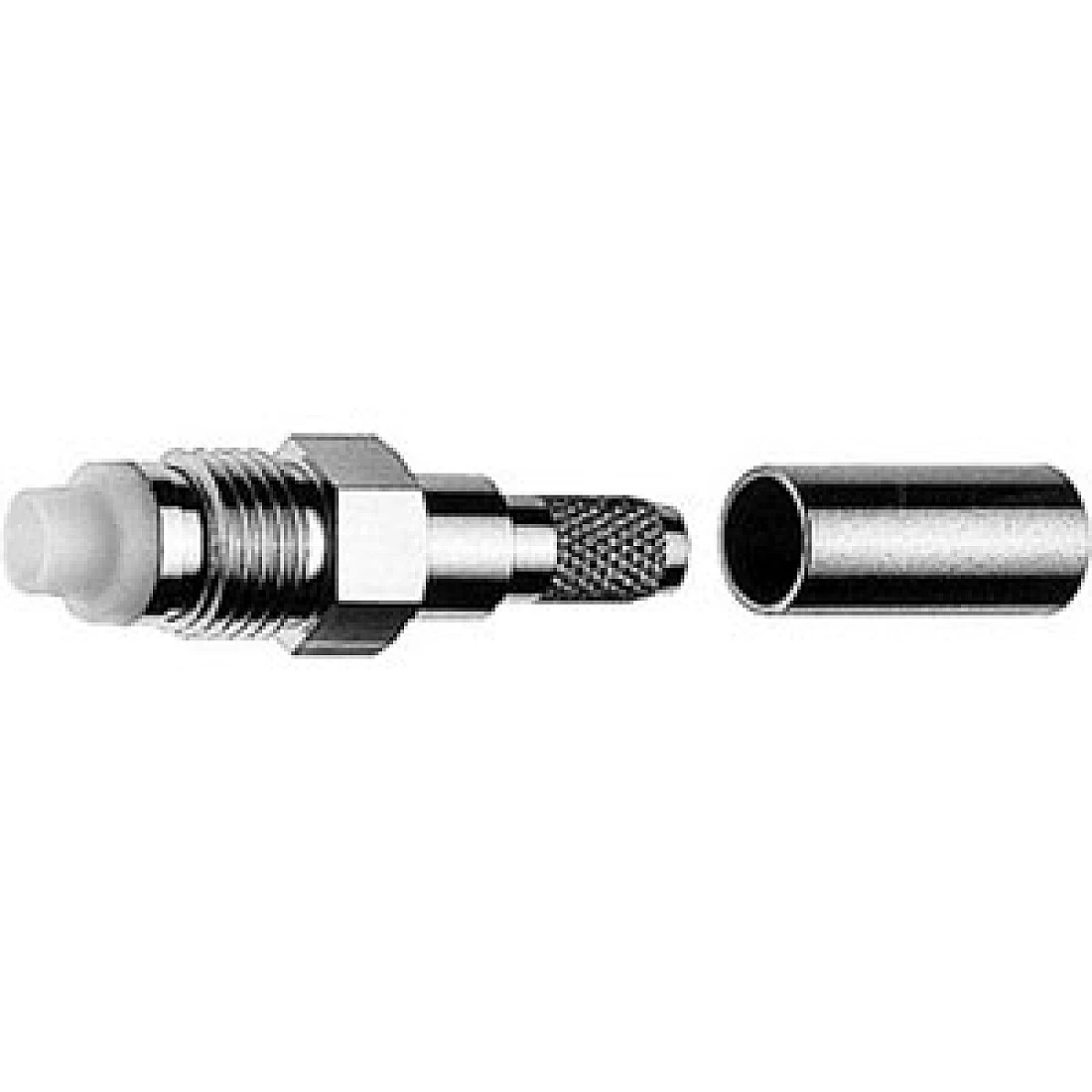 Telegartner J01701A0007 (100025652) Straight Cable Mount FME Connector Jack Crimp Termination 50 OHM 0 to 2GHz, RG58, URM43, URM76,