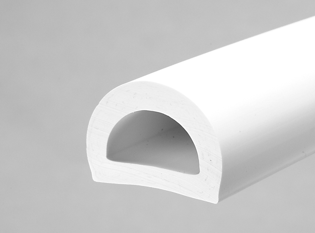 White PVC D Fender - 32mm Base x 21mm Height 