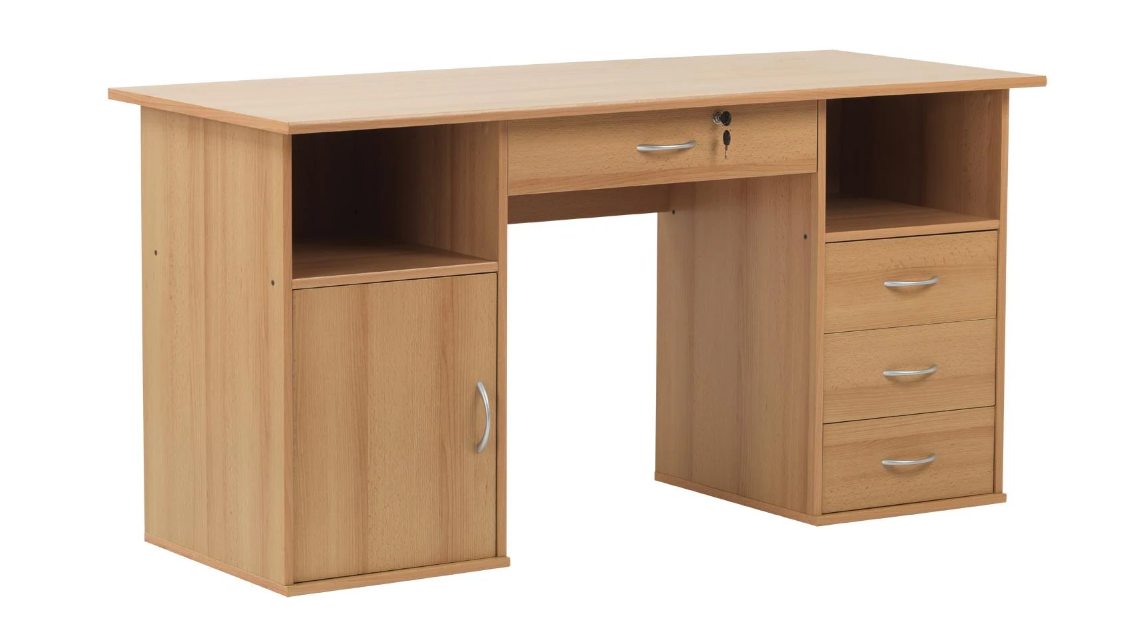 Dallas Home Office Desk - Beech or Oak Option North Yorkshire