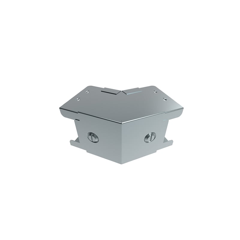 Unitrunk QuickFix Trunking Fitting 45 Deg. Bend Outside Lid 75x75mm