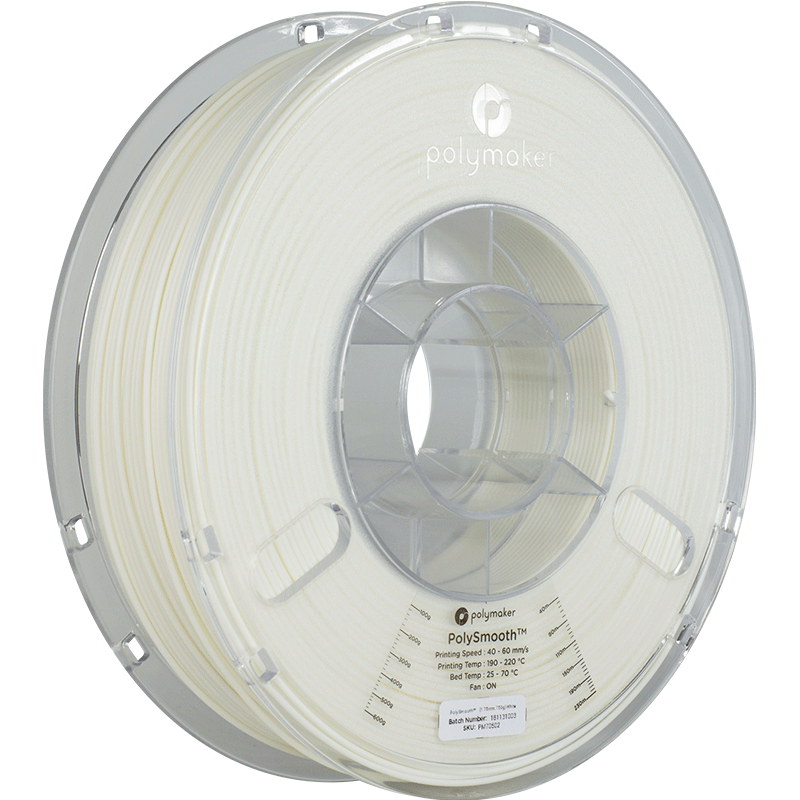 PolySmooth White 1.75mm 750gms 3D Printing Filament