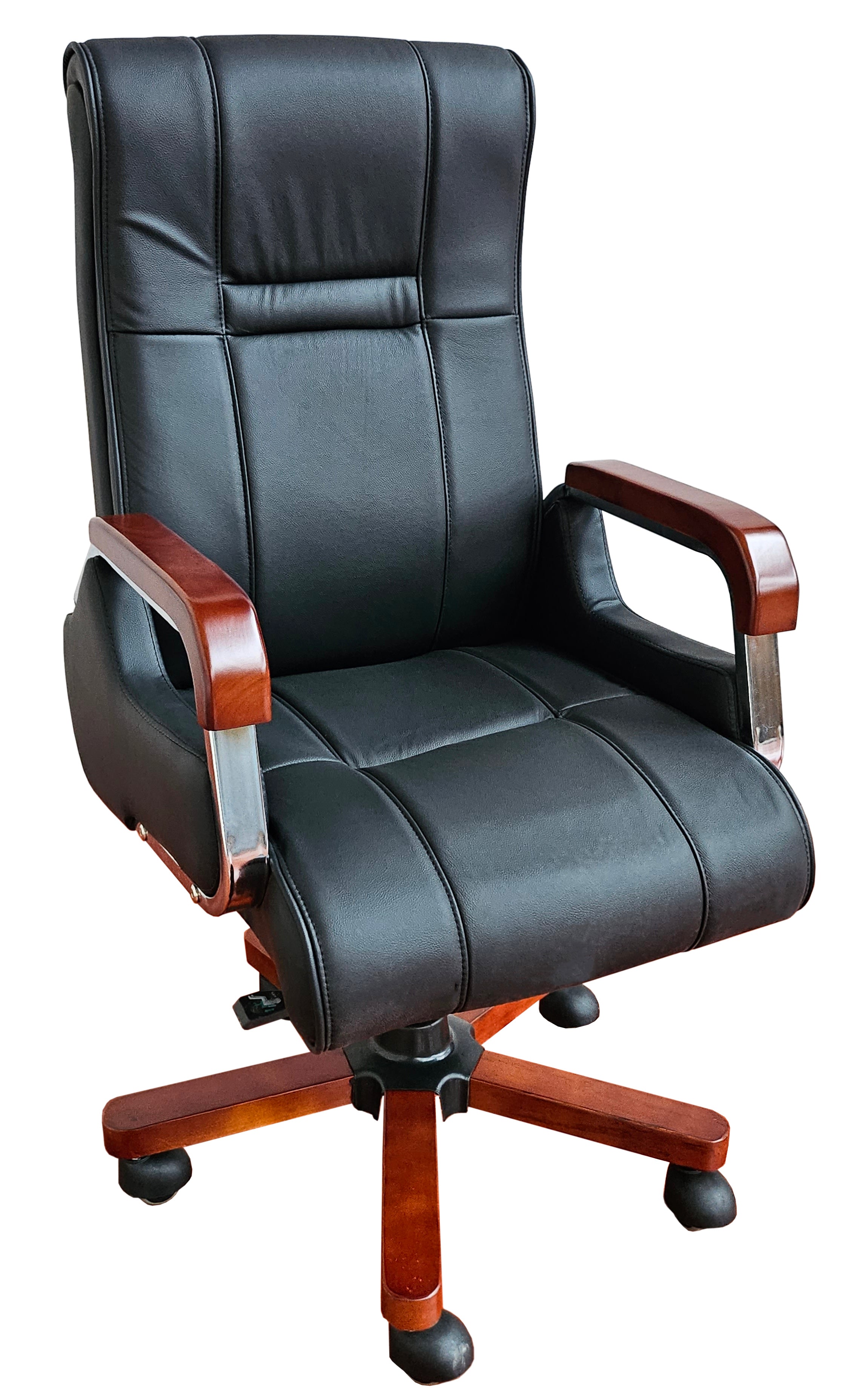 Specialising In Black Executive Office Chair in Genuine Leather -  HM003B UK