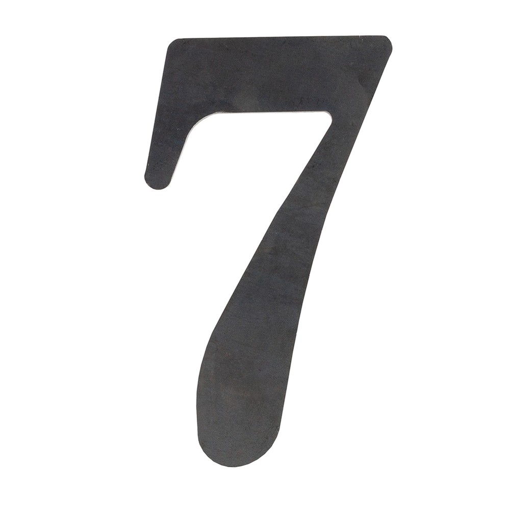 100mm High 6mm Thick Mild Steel Profiled Number 7