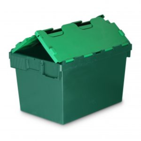 Attached Lid Container 64 Litre - Green