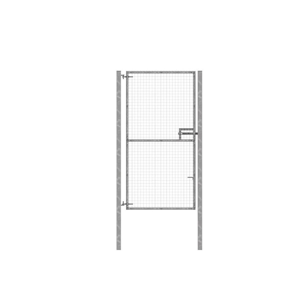 Single Site Access Gate Kit 2.4H x 1.22mGalvanised Finish Concrete-In