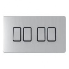 2 Way 4 Gang Switches, wall fitting SLM1042BCBM