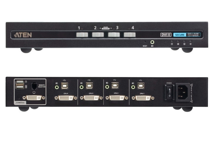 CS1184D4 Aten Secure KVM 4-Port USB DVI Secure KVM Switch Std (PSD PP 4.0 Compliant)