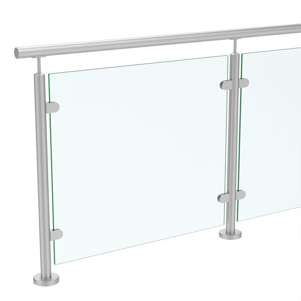 Timeless Boltdown 42.4mm Post & HandrailIncludes 10mm Glass   316 Satin Polish