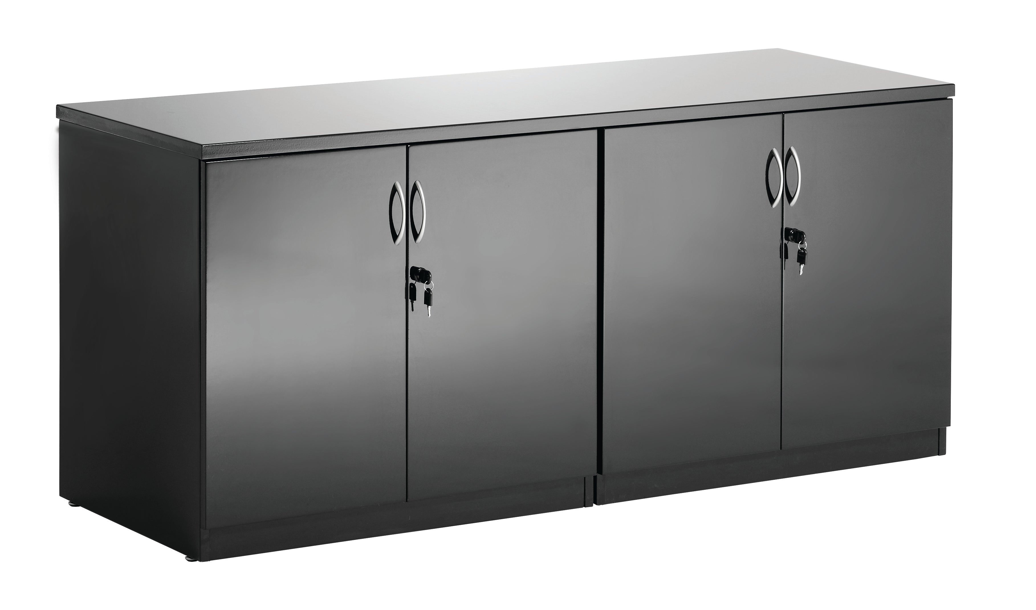 Specialising In High Gloss Twin Cupboard With Credenza Top - 1600mm - Black or White UK