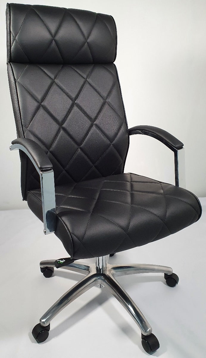 Specialisting In Modern Black Genuine Hide Leather Executive Office Chair - ZMA-217 North Yorkshire