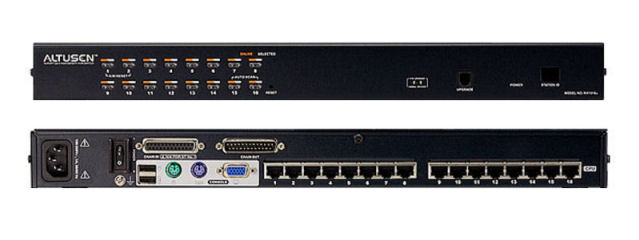 KH1516A - Aten - Altusen 16 Port CAT-5 High Density KVM Switch, 1U 19&#34; Rack Mount supplied, Daisy chain capable (KH Range)