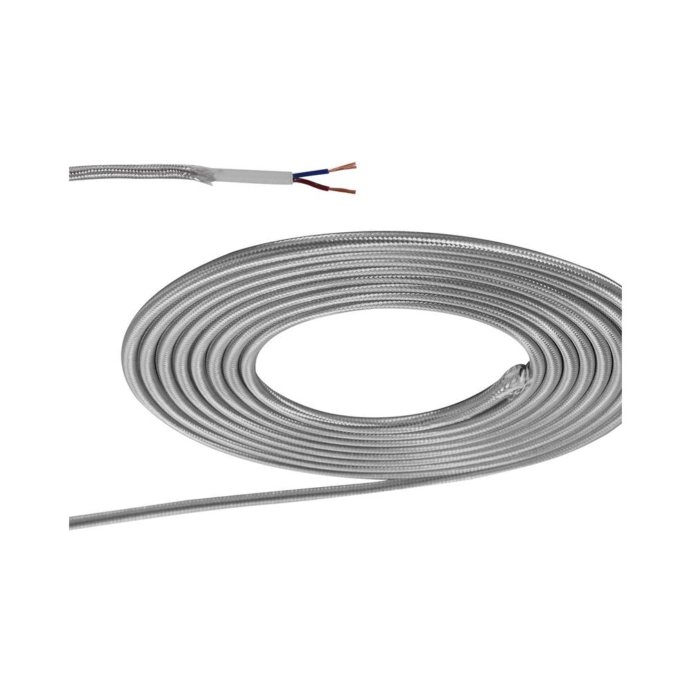 Luxuria Glorelle 1m Silver Braided 2 Core 0.75mm Cable