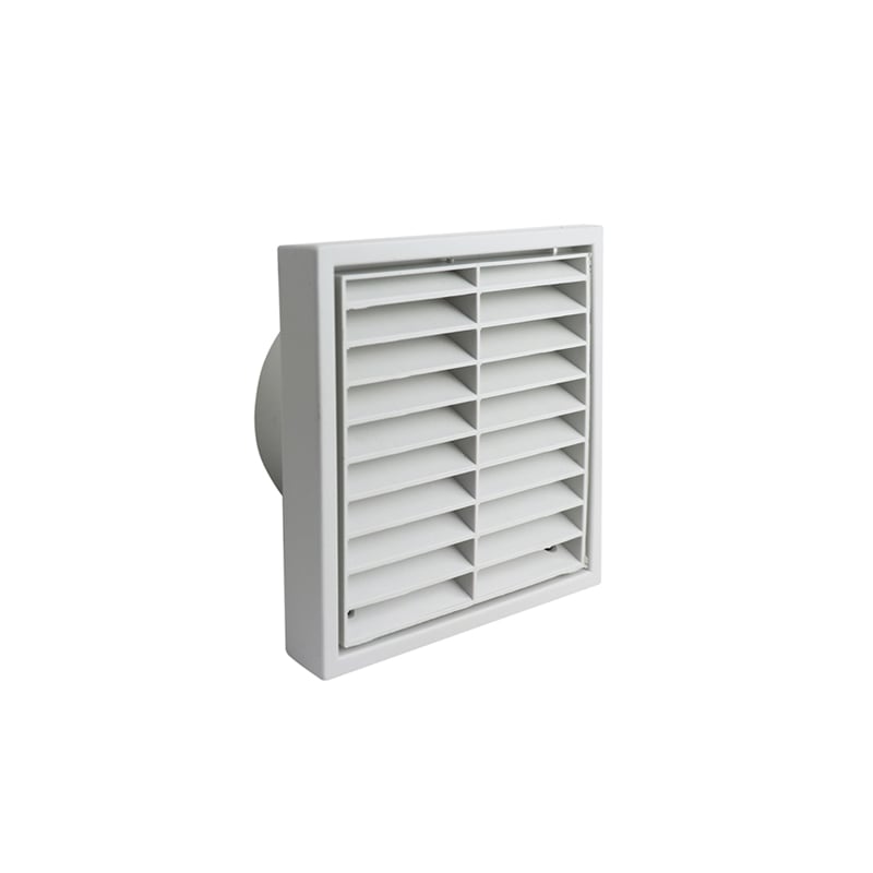 Manrose 125mm/5" Fixed Wall Grille Vent White