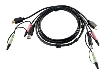 2L-7D02UH 1.8 Mtr 2 HDMI and USB &#43; Audio KVM Cable 2L-7D02U (KVM Single port Combo cable)