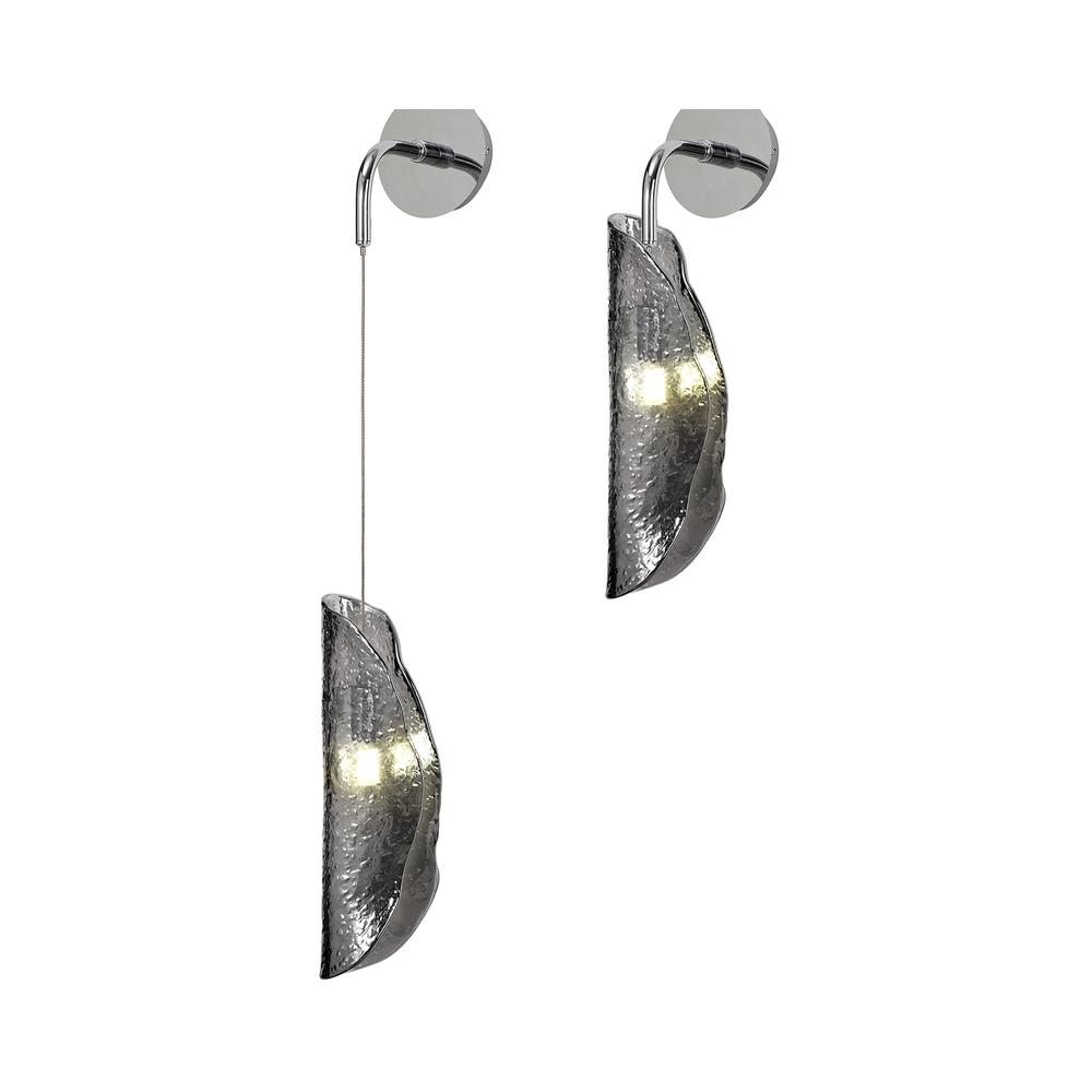 Luxuria Trim Wall Light 1xG9 Polished Chrome/Smoked Glass