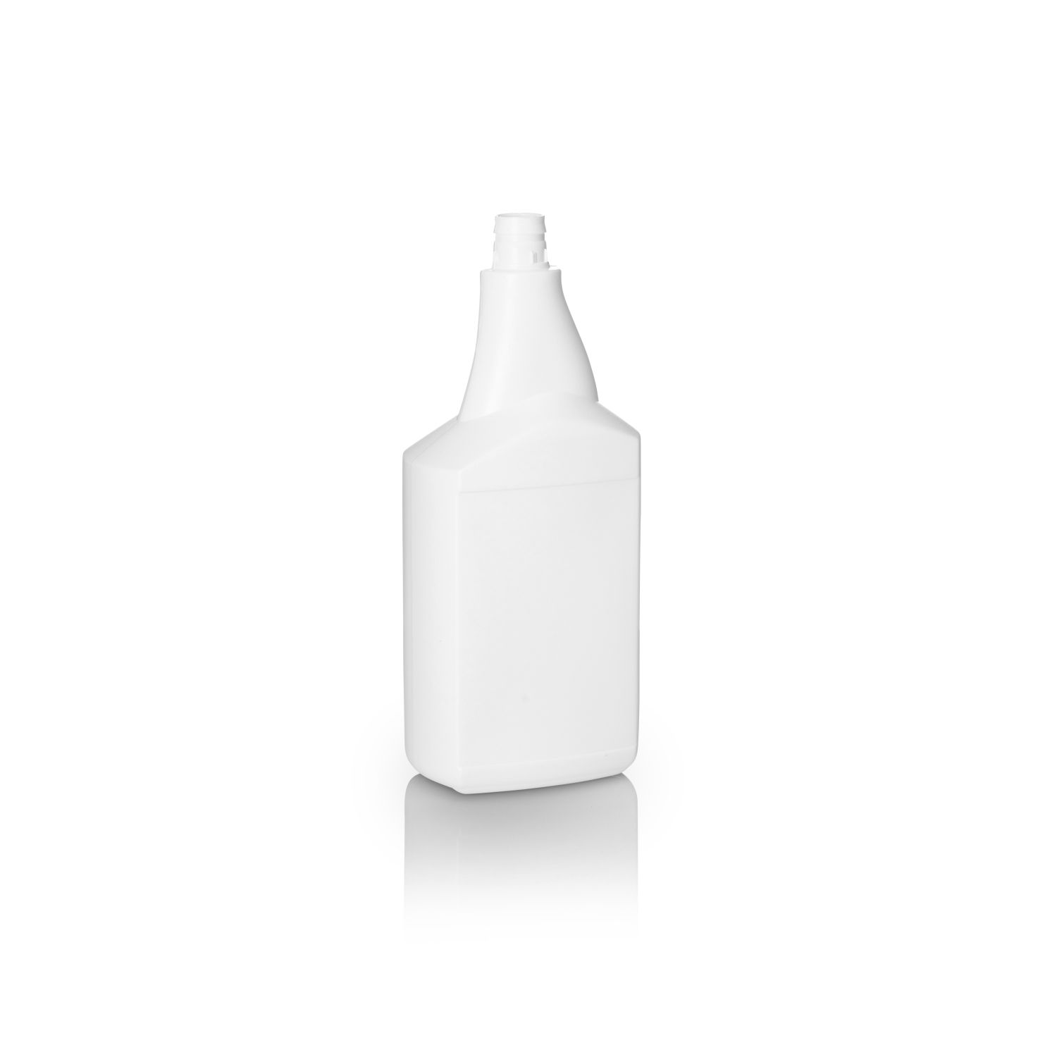 Distributors Of 1Ltr White HDPE Rectangular Snap on Spray Bottle