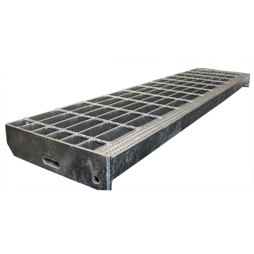 OSF Galv Stairtread 41/100 1200 x 288mm25x5mm Galvanised with Pyramid Nosing