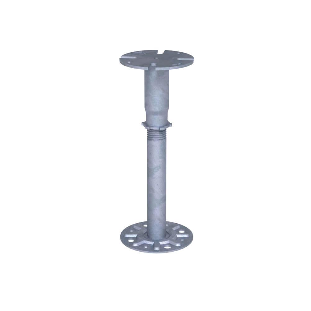 Adjustable Pedestal Base 250 - 325mm Zinc Passivated Steel - Zintec 200 