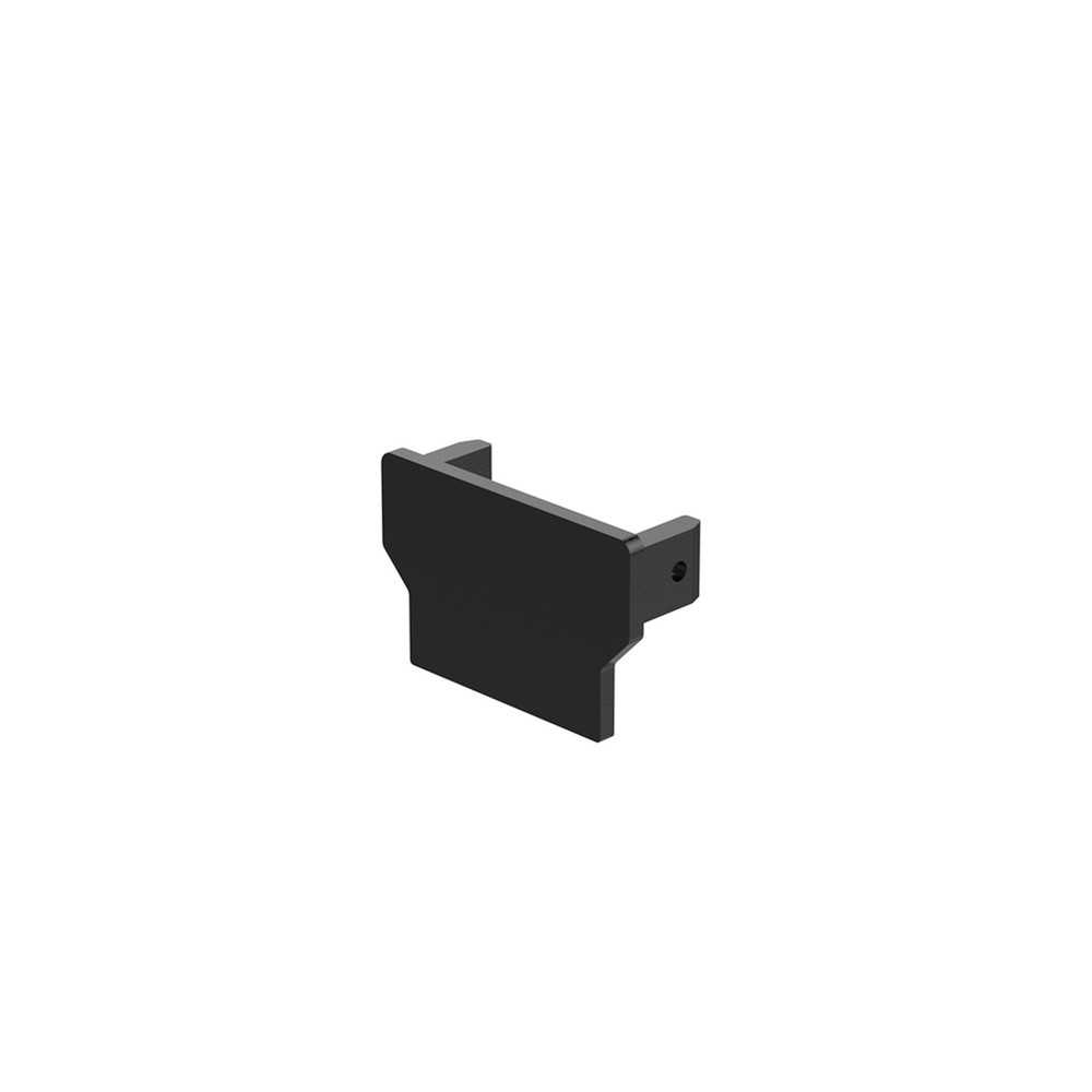 End Cap - 70 x 45mm Handrail Aluminium Gloss black Powder Coated