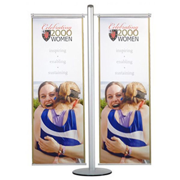 Free Standing Double Banner Display Stand