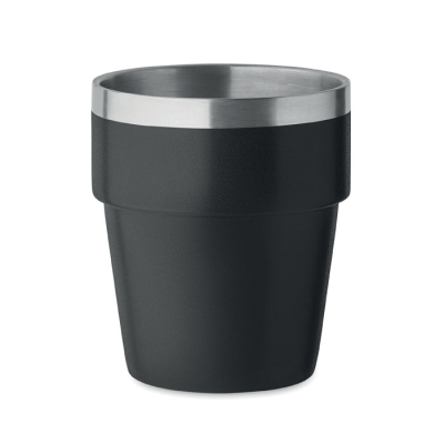 DOUBLE WALL TUMBLER 250 ML in Black.