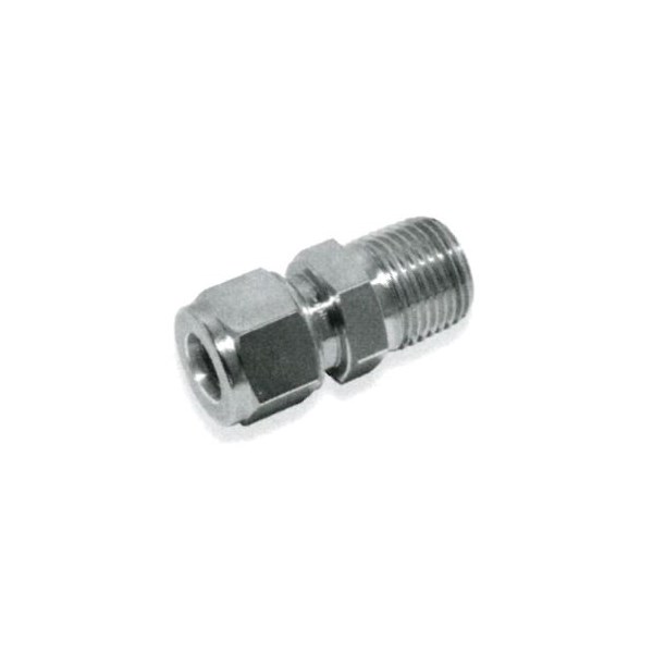 10mm OD Hy-Lok x 3/8" BSPT Male Connector 316 Stainless Steel
