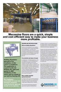 Installers Of Industrial Storage Platforms Kent