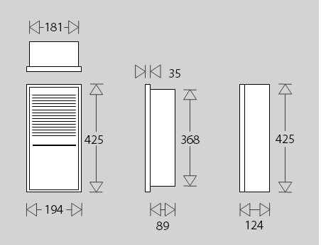 CWD-2000 2kw 230v ~ 1ph recessed wall mounted fan heater